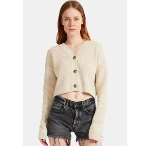 Moussy Vintage Rib Stitch Cropped Cardigan